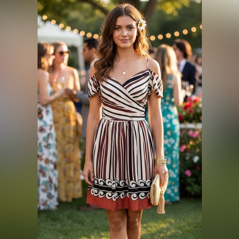 Anna Sui for Target Off-Shoulder Silk Dress